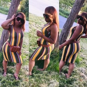 Seeing Stripes Midi Dress